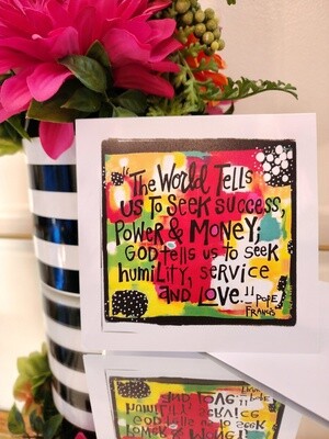 Pope Francis Blank Greeting Card