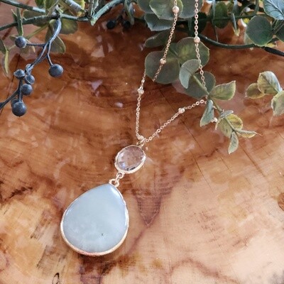 NATURAL STONE PENDANT NECKLACE