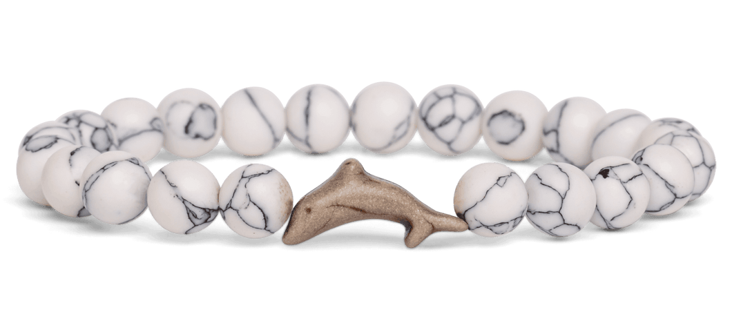 The Odyssey Bracelet - Dolphin White Howlite