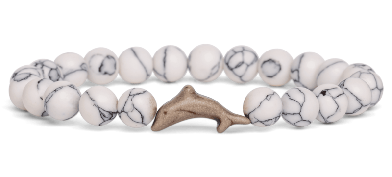 The Odyssey Bracelet - Dolphin White Howlite