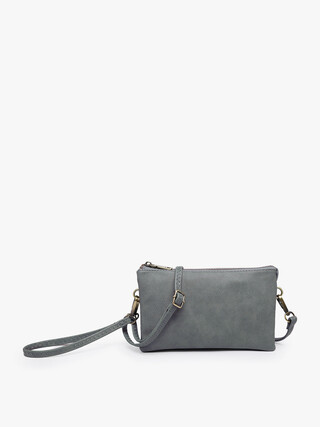 RILEY CROSSBODY/WRISTLET - EARTH GREY