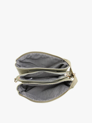 RILEY CROSSBODY/WRISTLET - EARTH GREY