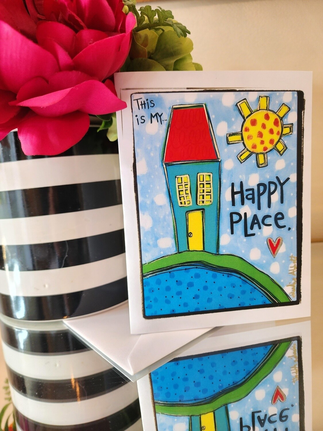 Happy Place Blank Greeting Card