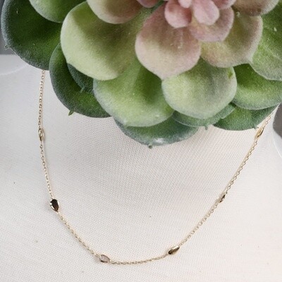 GOLD TEAR DROP CHAIN NECKLACE