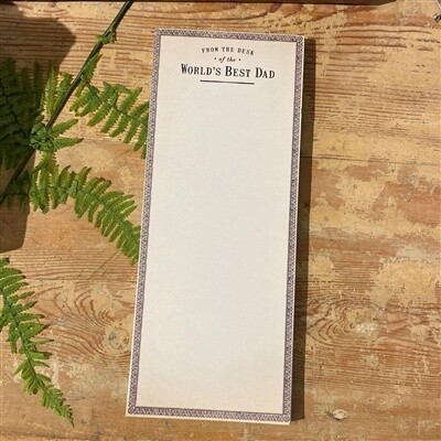 WORLD&#39;S BEST DAD SKINNY NOTEPAD