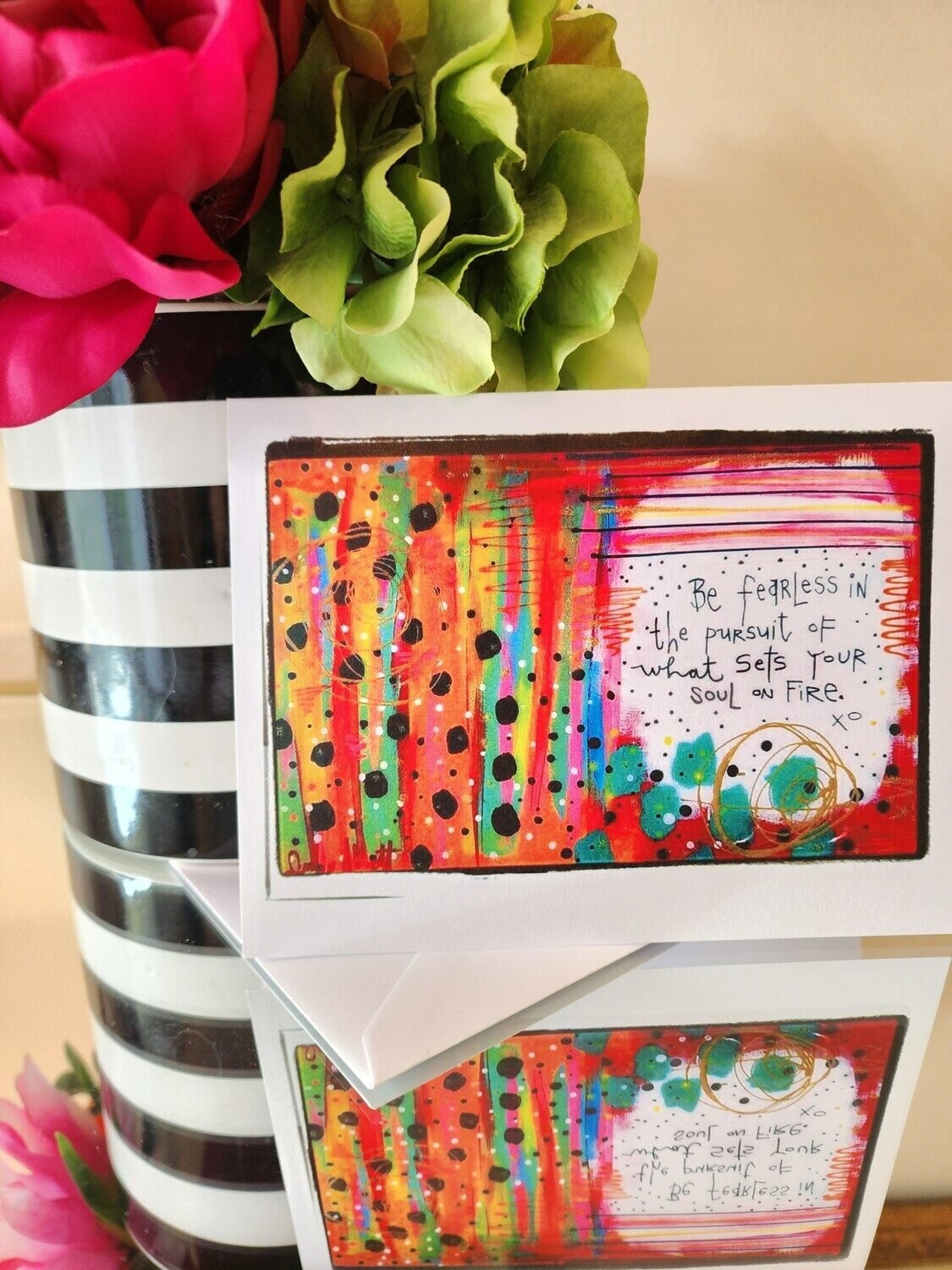 Be Fearless Blank Greeting Card