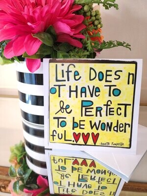Life Doesn&#39;t Have to be Perfect Blank Greeting Card
