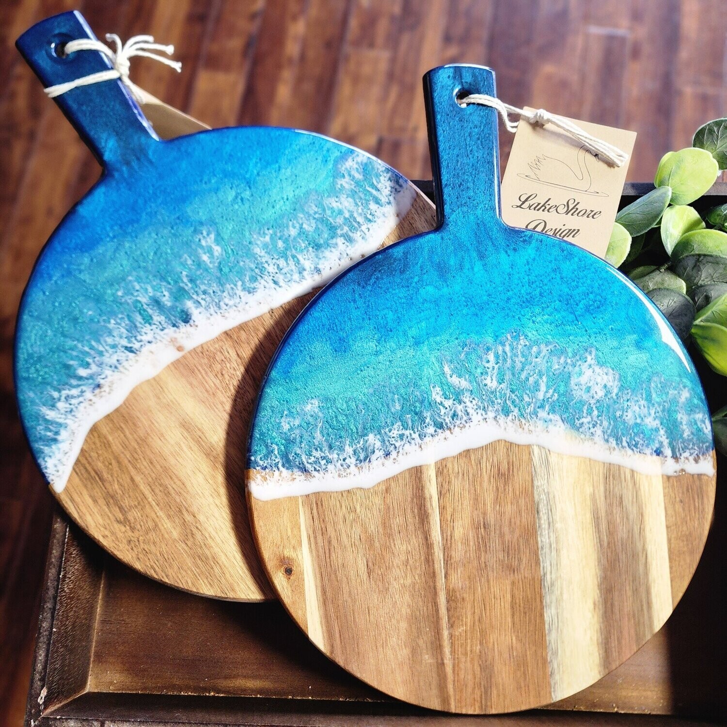 ROUND OCEAN WAVE SERVING BOARD