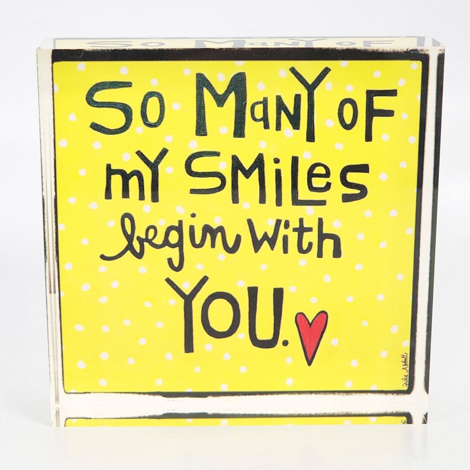 So Many Smiles Acrylic Block