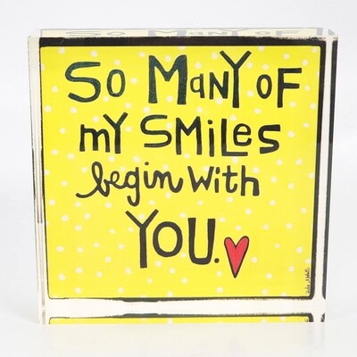 So Many Smiles Acrylic Block