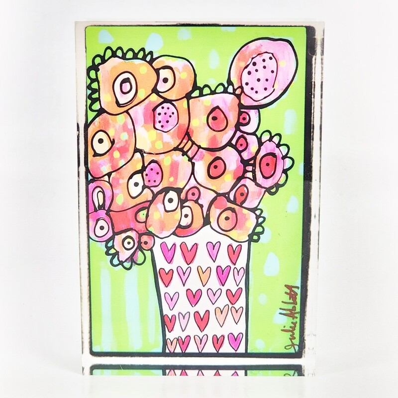 Flower Bouquet Acrylic Block