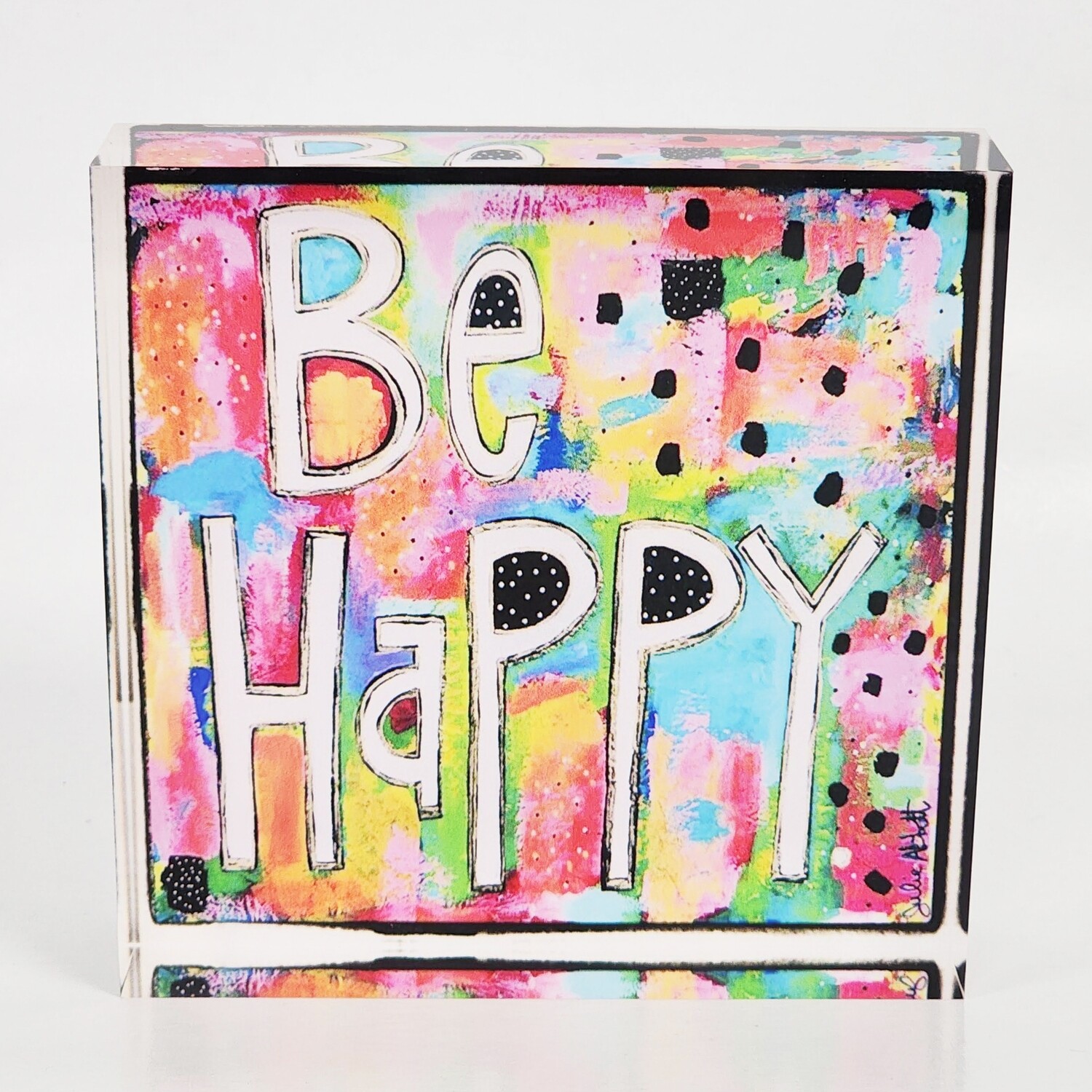 Be Happy Acrylic Block