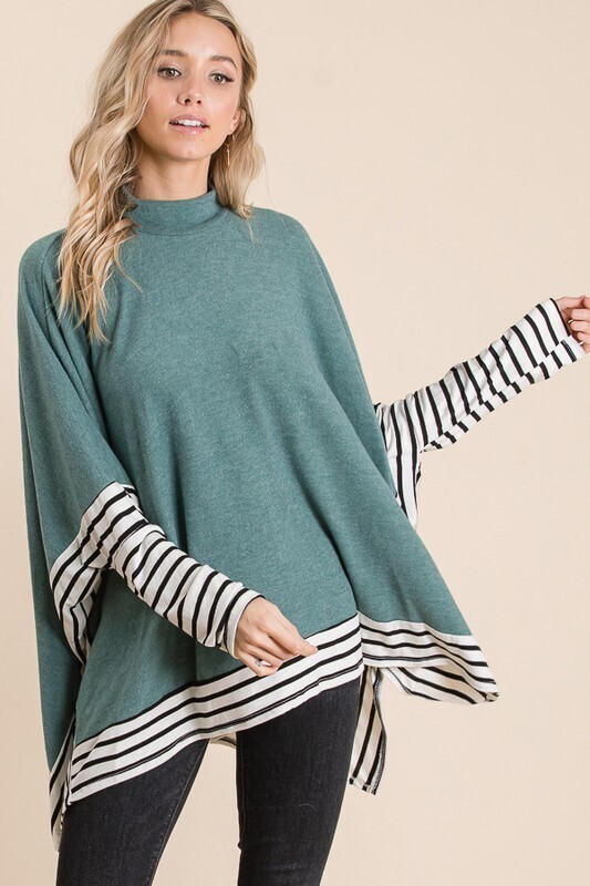 #2 - TRAPEZE TUNIC WITH STRIPE CONTRAST