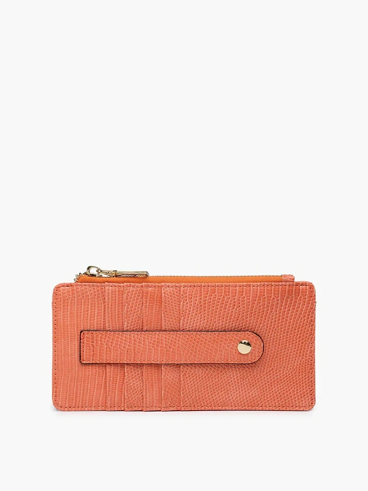 SAIGE LIZARD WALLET-CORAL
