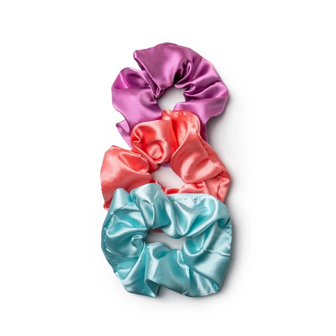 MANE SQUEEZE OVERSIZED SATIN SCRUNCHIES, Color: BRIGHTS