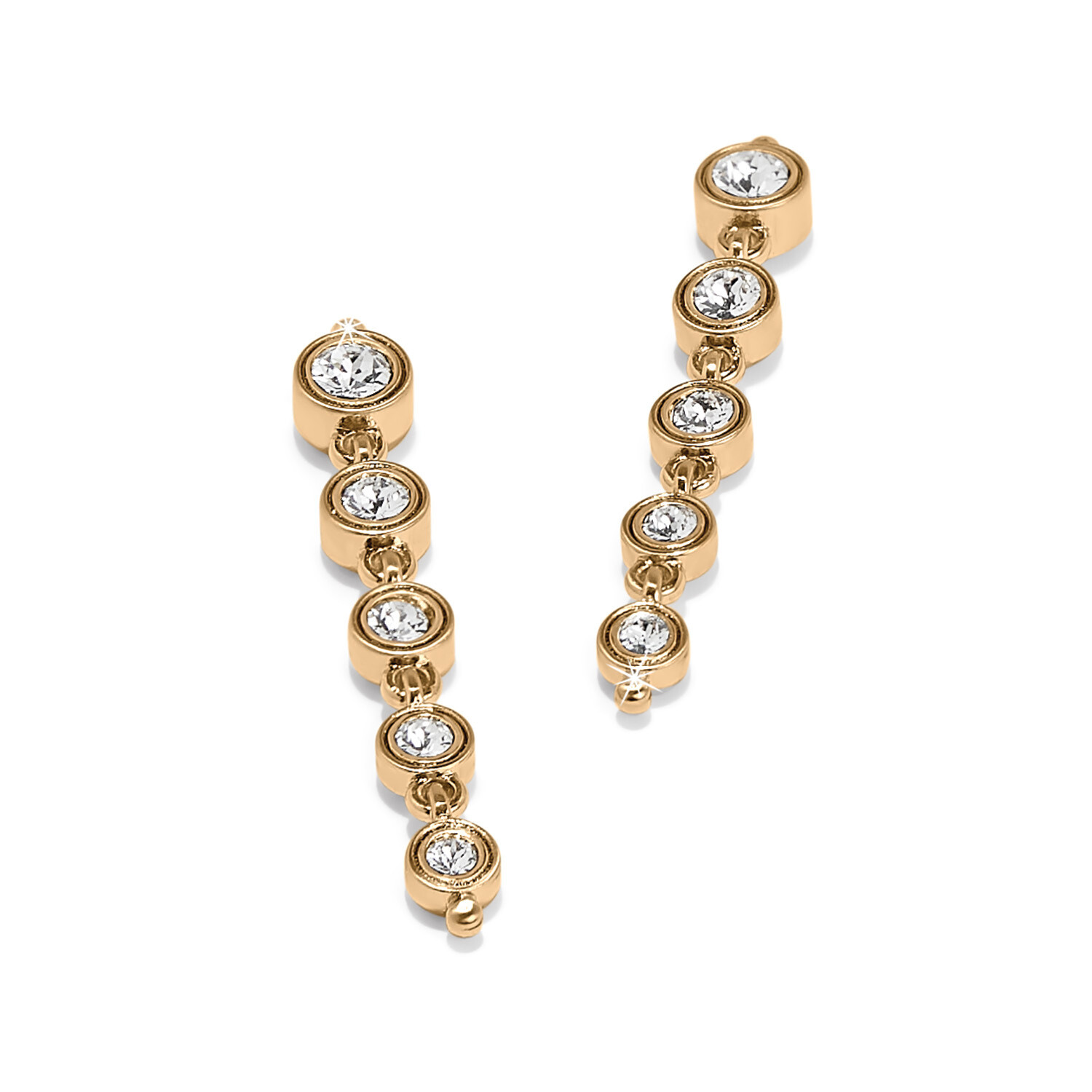TWINKLE MOD CRYSTAL POST DROP EARRING-GOLD