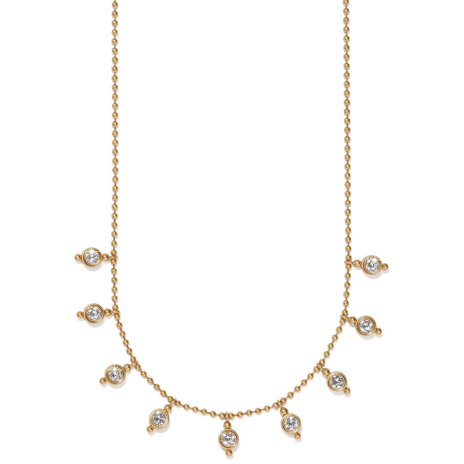 TWINKLE MOD CRYSTAL DROPLET RV NECKLACE-GOLD