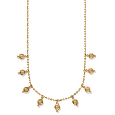 TWINKLE MOD CRYSTAL DROPLET RV NECKLACE-GOLD
