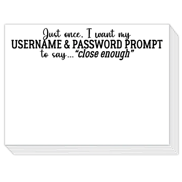 USERNAME AND PASSWORD - SLAB PAD