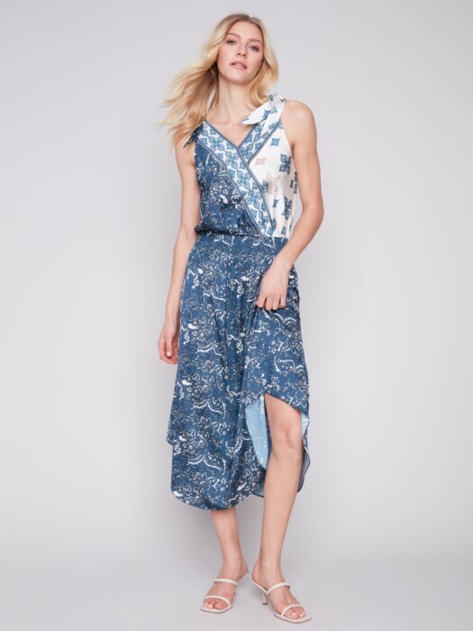 DRESS WITH KNOT SHOULDER