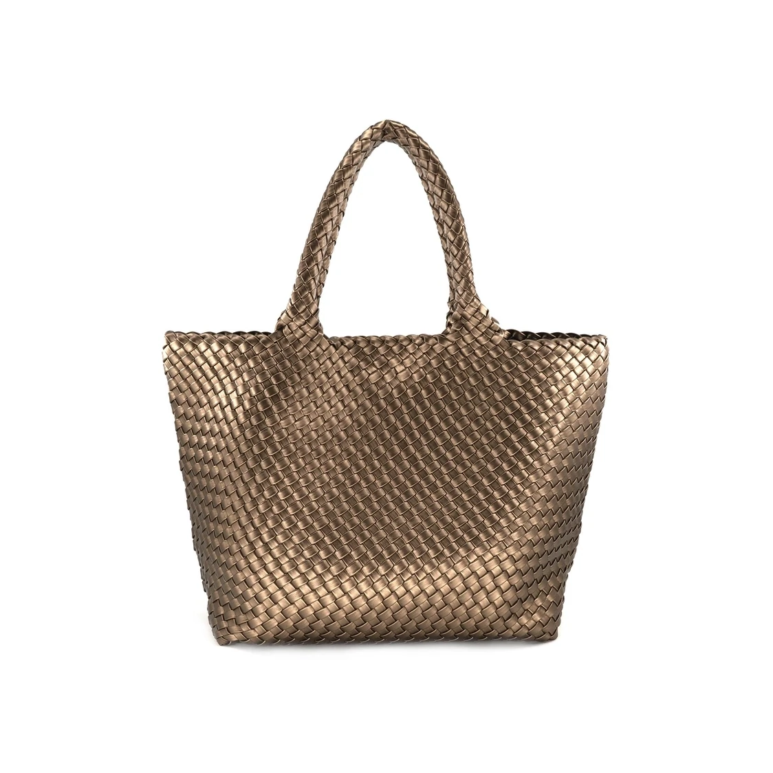 WOVEN TOTE, Color: BRONZE