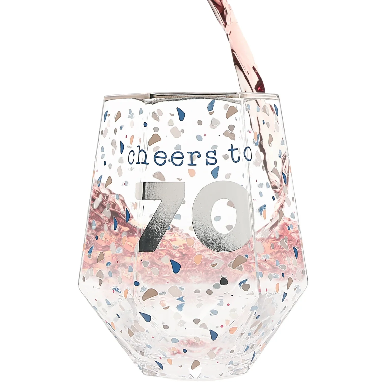 CHEERS TO 70 WINE GLASS