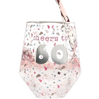 CHEERS TO 60 WINE GLASS