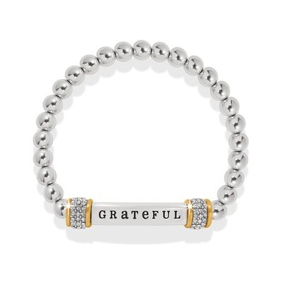 Meridian Grateful Two Tone Stretch Bracelet