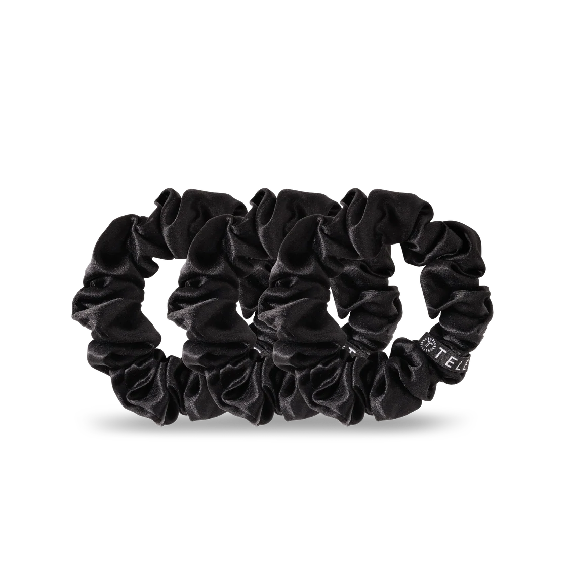 TELETIES  SMALL SCRUNCHIE, Color: JET BLACK