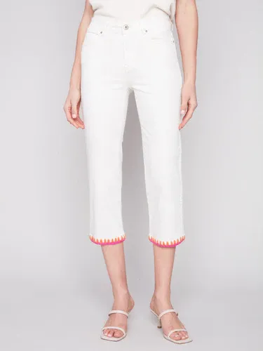 EMBROIDERED HEM PANT