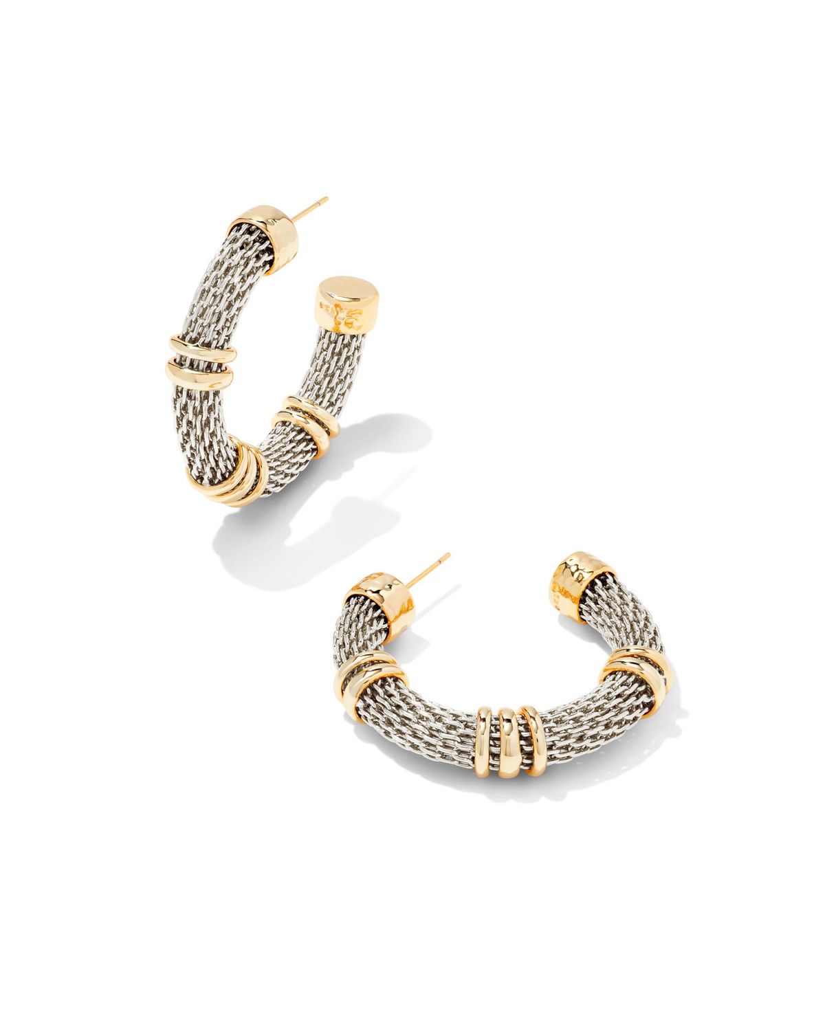 MAYA HOOP EARRINGS, Color: MIXED METAL, Size: ONE SIZE