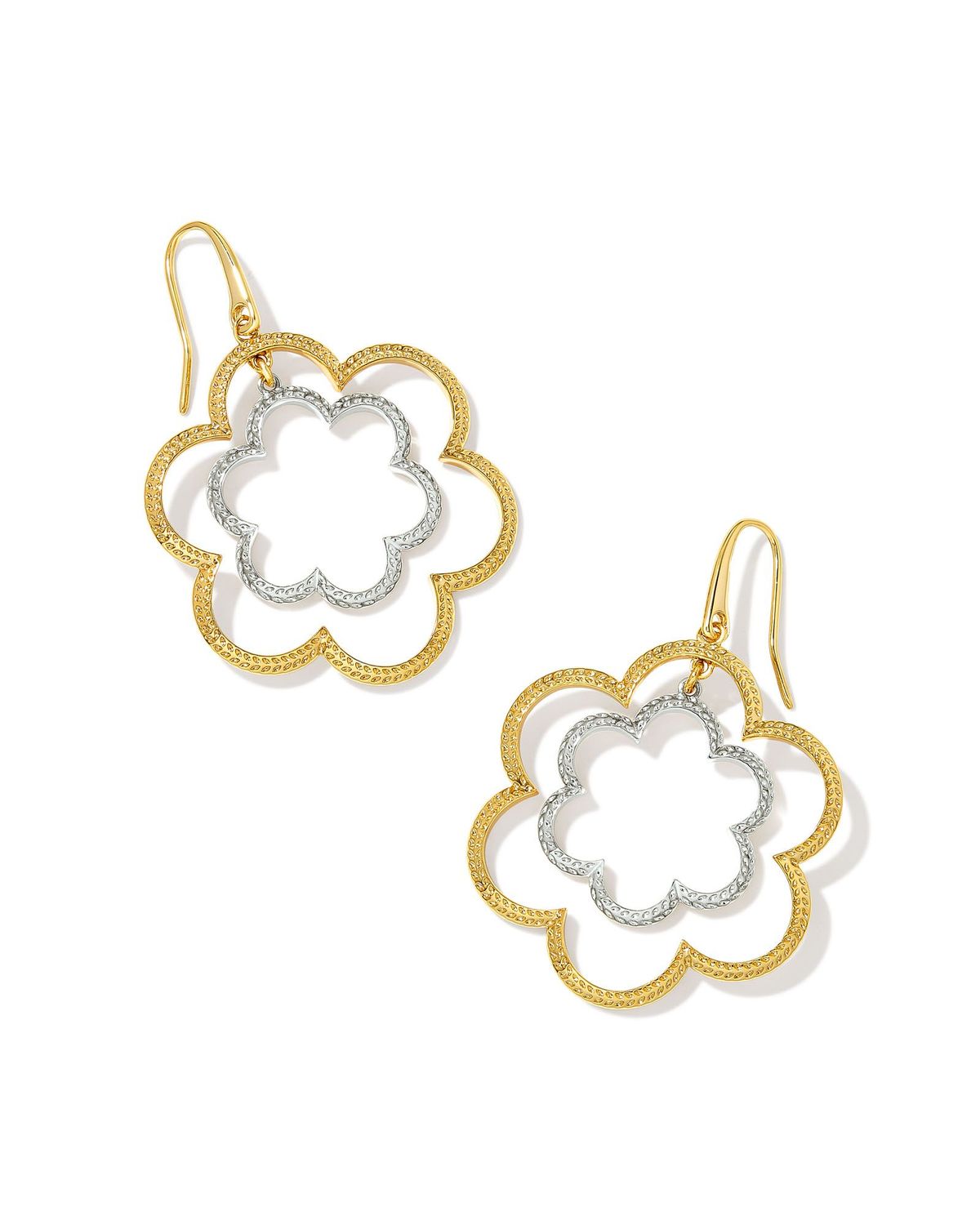 SUSIE OPEN FRAME EARRINGS, Color: MIXED METAL, Size: ONE SIZE