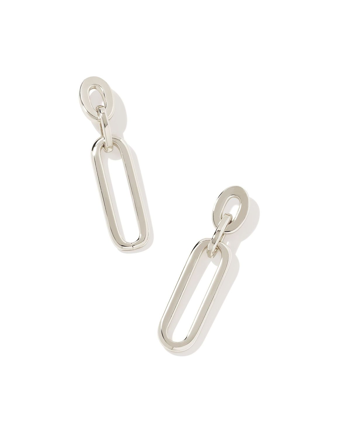 HEATHER LINEAR EARRINGS, Color: SILVER, Size: ONE SIZE