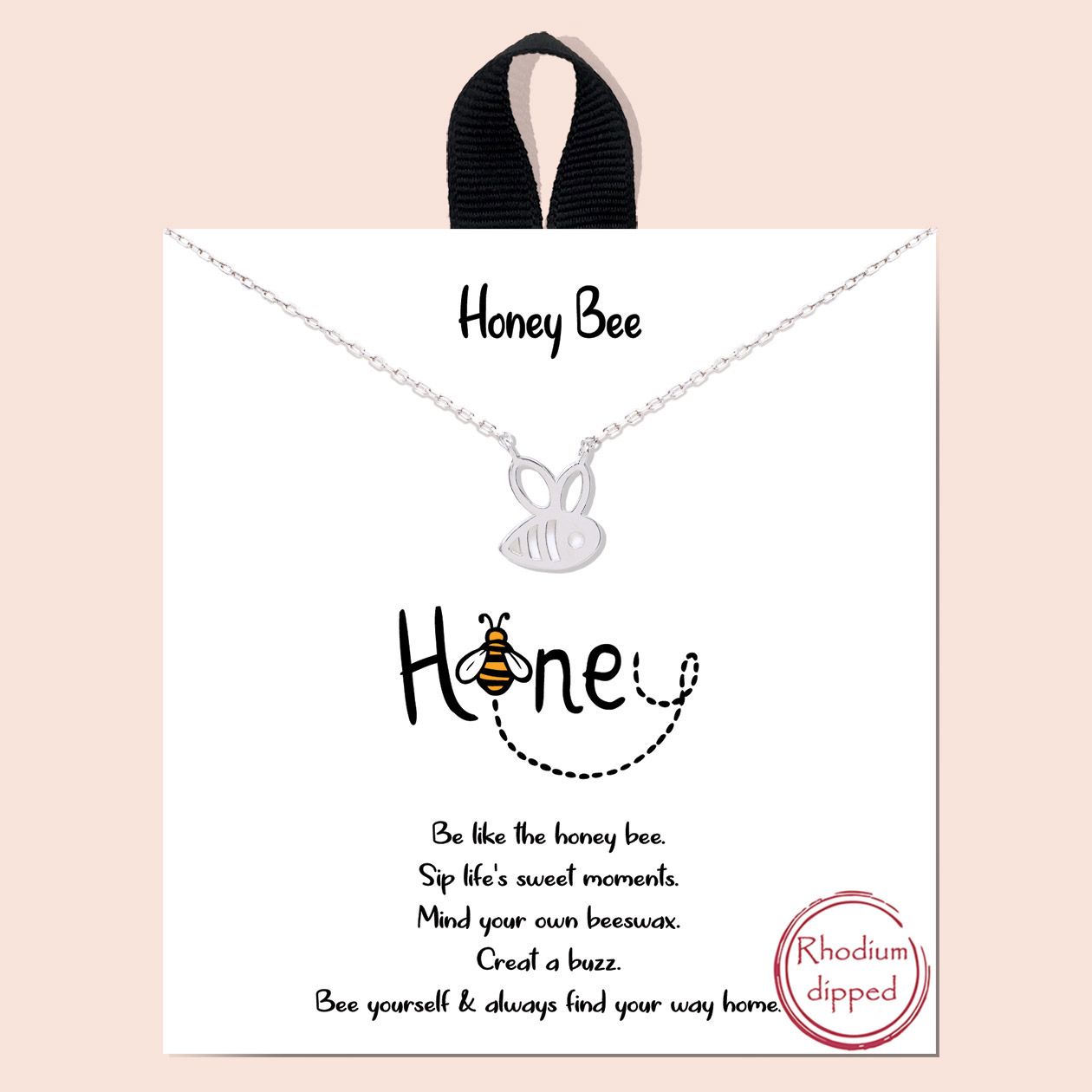 HONEY BEE / HONEY BEE NECKLACE, Color: SILVER