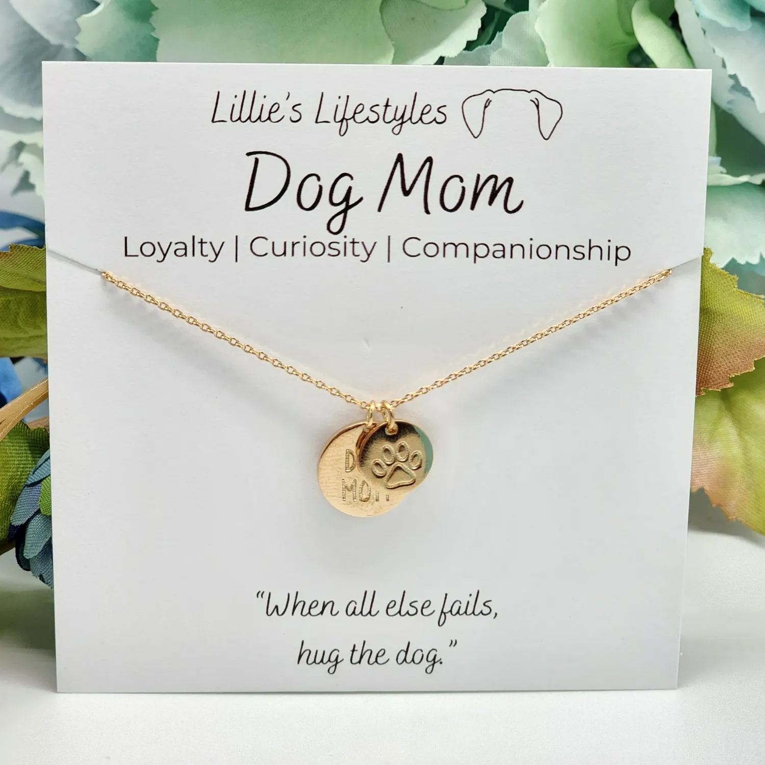 Dog Mom, Color: Gold