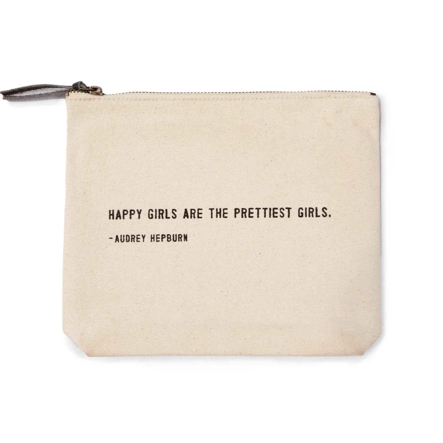 HAPPY GIRLS CANVAS ZIP BAG