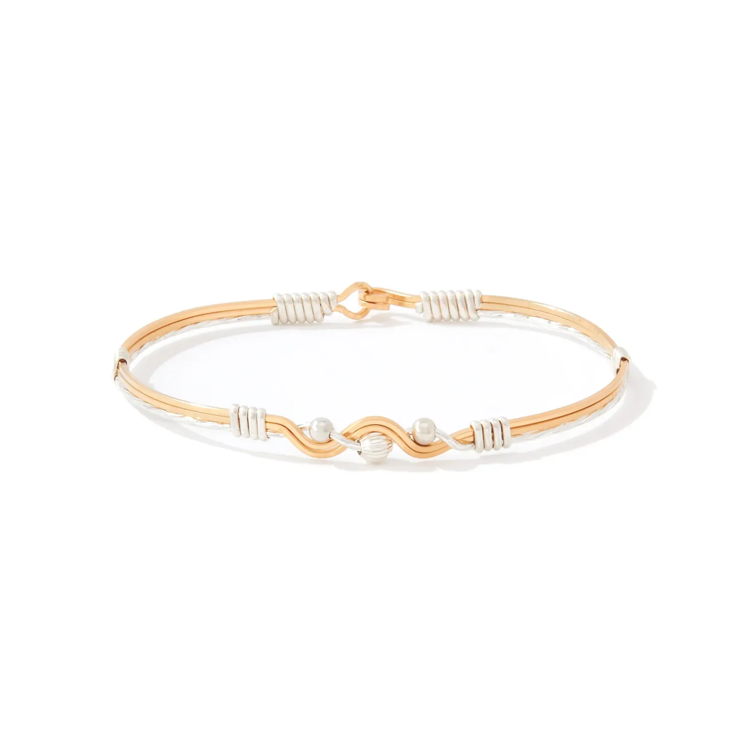 Inner Peace Bracelet 14K gold artist wire w/ SS