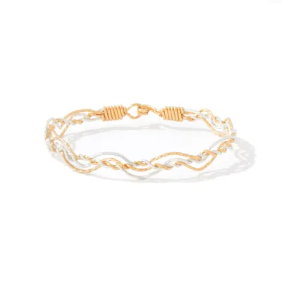 Sunrise Bracelet 14K gold artist wire w/SS