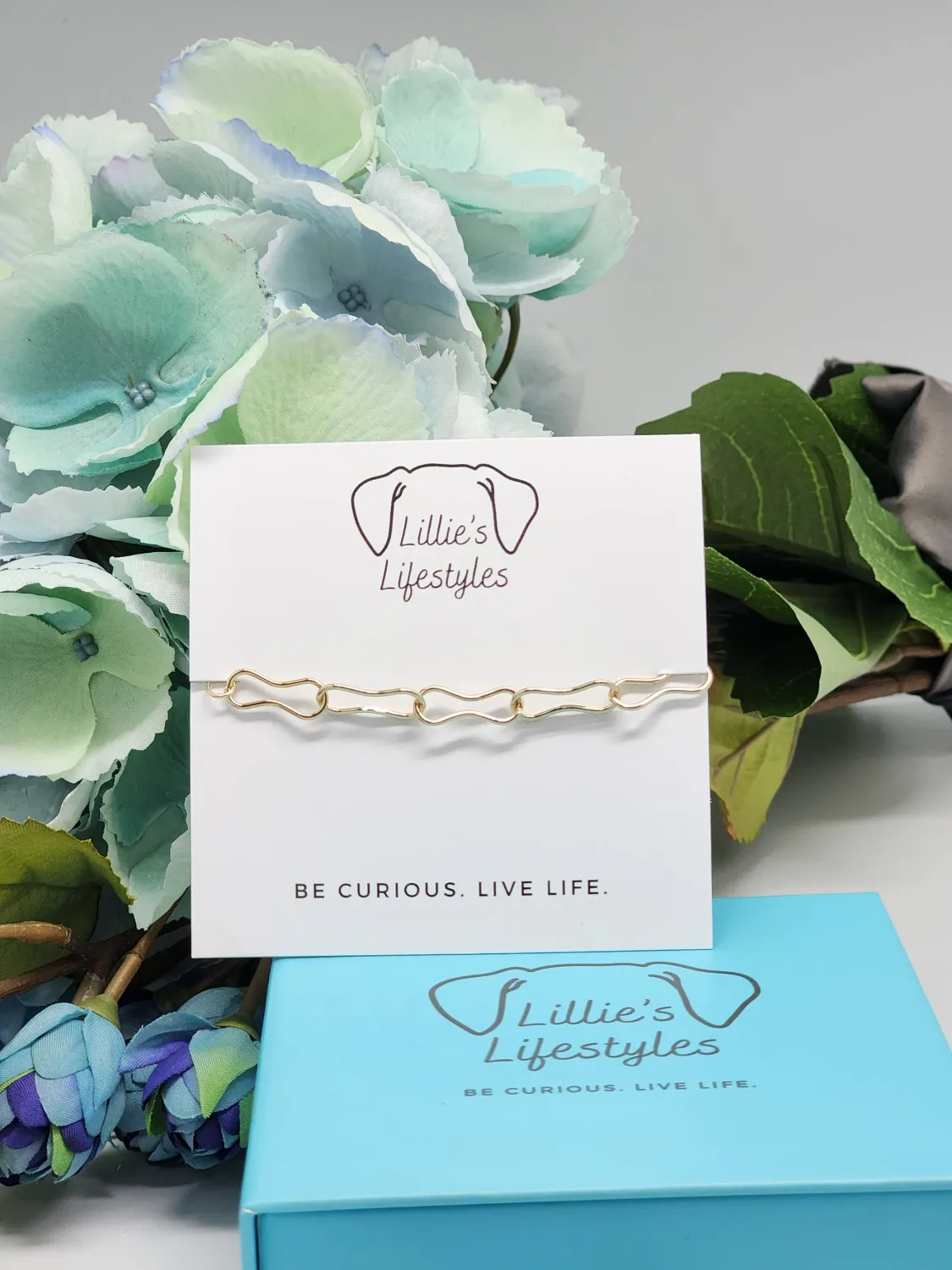 Hourglass Link Bracelet, Color: Gold