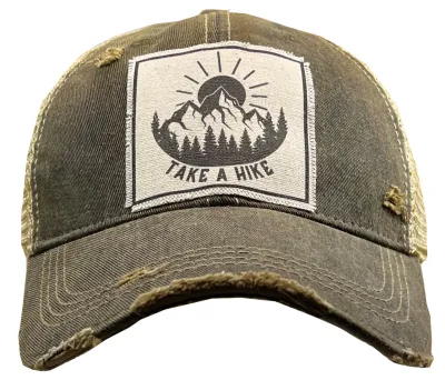 TAKE A HIKE DISTRESSED TRUCKER HAT