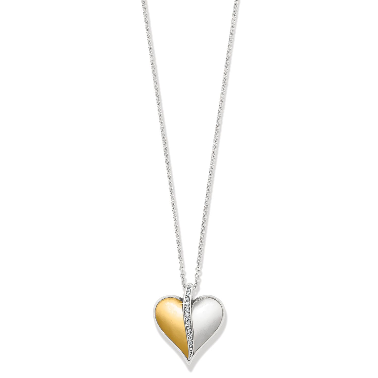 PRECIOUS HEART 2TONE NECKLACE