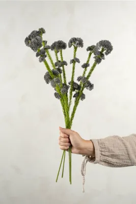 Blue Pom Pom Floral Spray