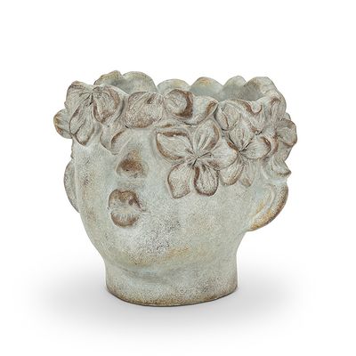 Sm Kissing Face Planter-7&quot; H