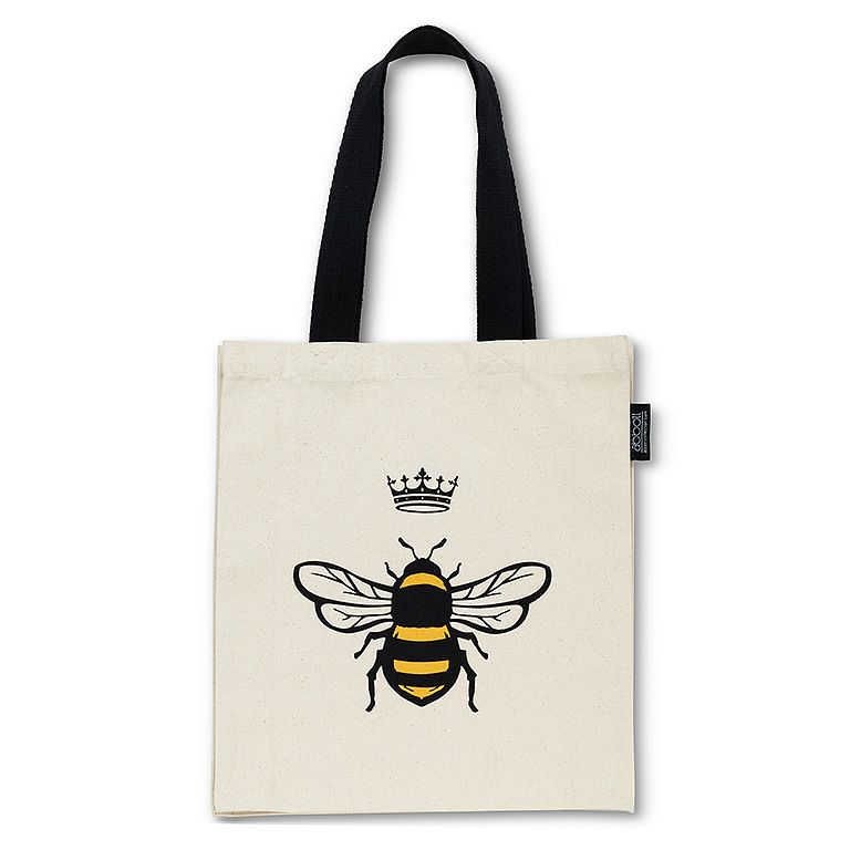 Bee with Crown Tote Bag-15x16&quot;L