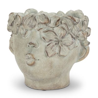 Lg Kissing Face Planter-11&quot;H-463