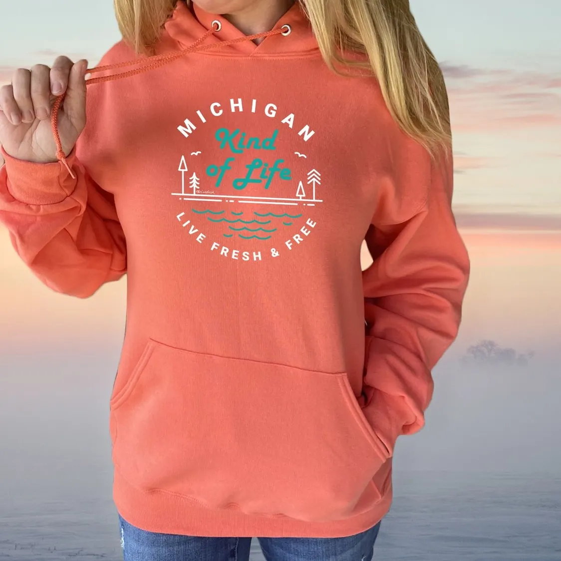 &quot;Michigan Kind Of Life&quot; Relaxed Fit Classic Hoodie