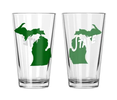 Collegiate Pint Glass - Michigan State