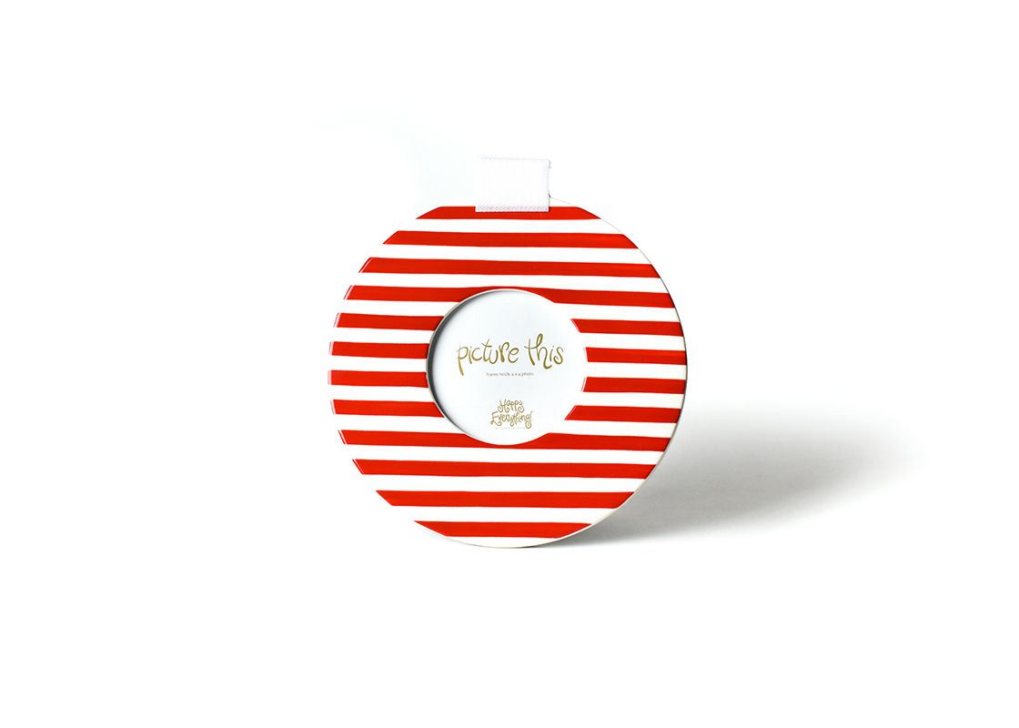 Red Medium Stripe Mini 8.5 Round Frame