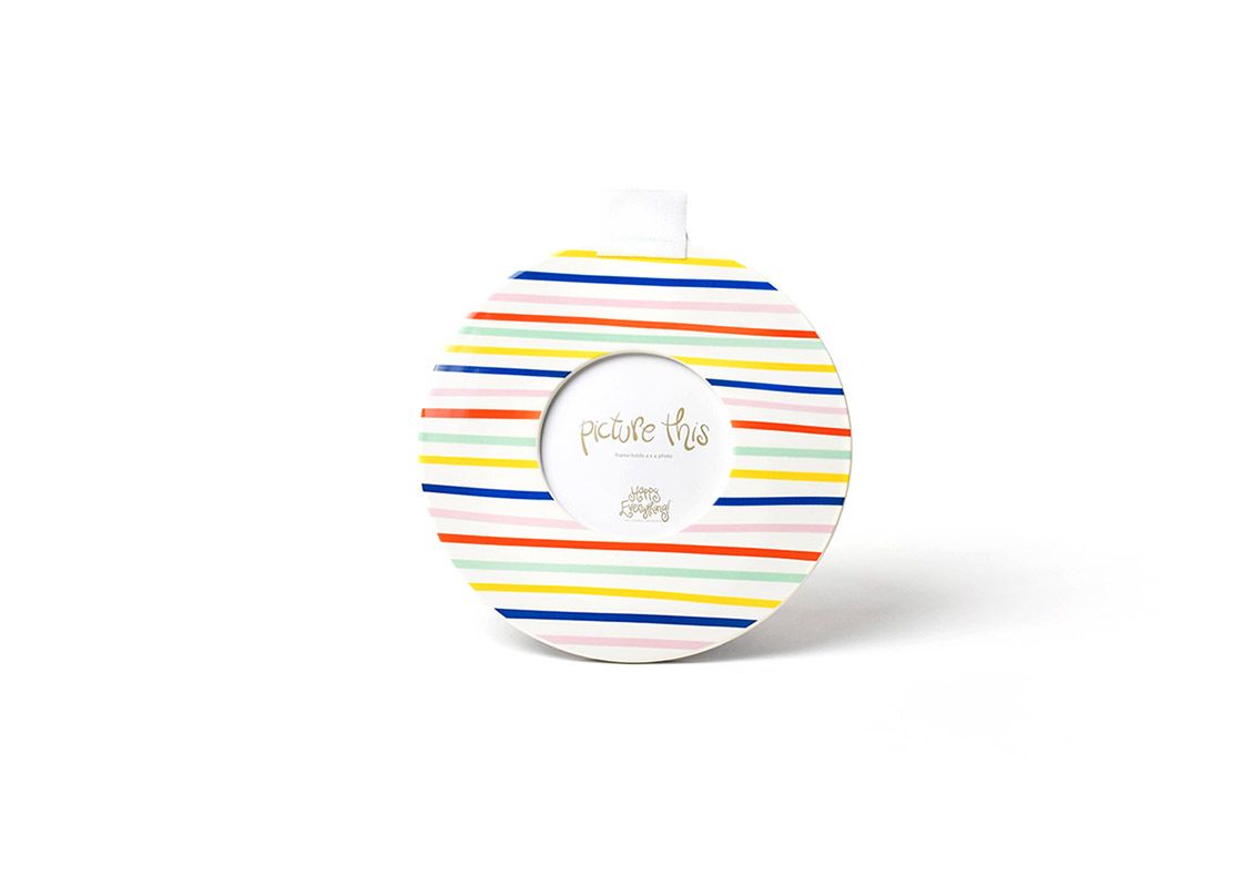 Happy Line Up Medium Stripe Mini 8.5 Round Frame
