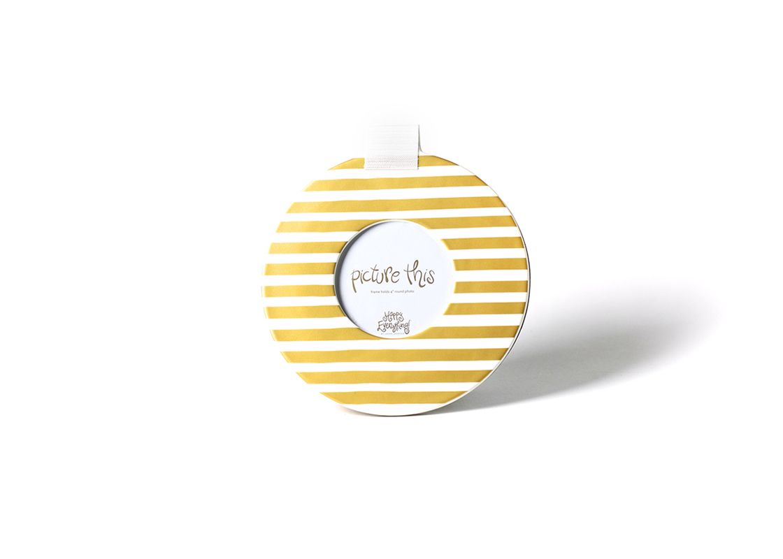 Gold Medium Stripe Mini 8.5 Round Frame
